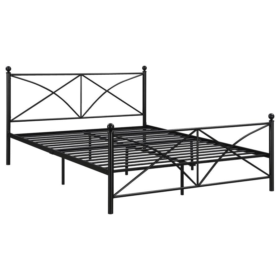 Hart Black Queen Bed - furniture place usa