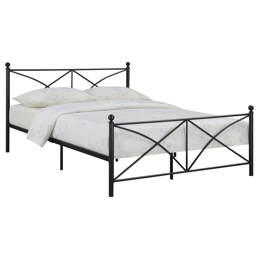 Hart Black Queen Bed - furniture place usa