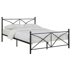 Hart Black Queen Bed - furniture place usa