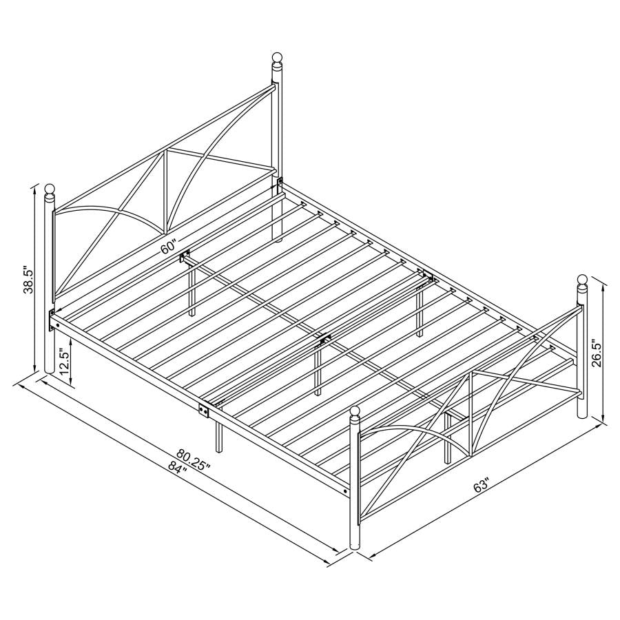 Hart Black Queen Bed - furniture place usa