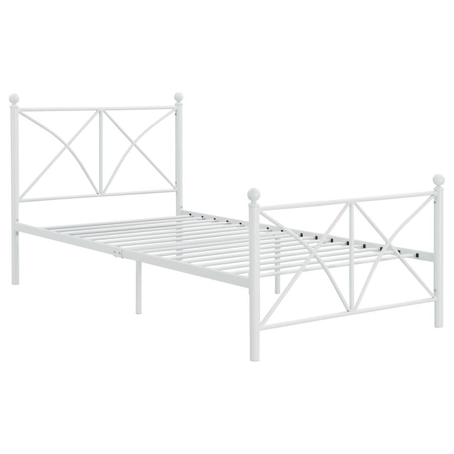 Hart White Full Bed - furniture place usa