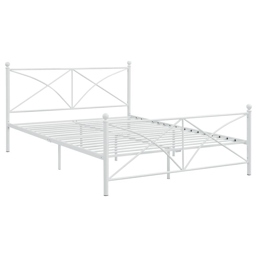 Hart White Queen Bed - furniture place usa