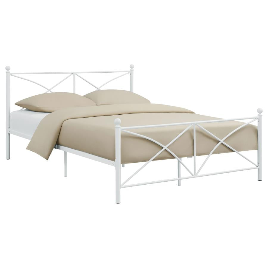 Hart White Queen Bed - furniture place usa