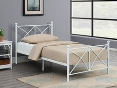 Hart White Twin Bed - furniture place usa