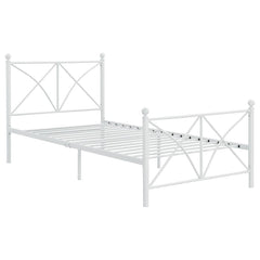 Hart White Twin Bed - furniture place usa