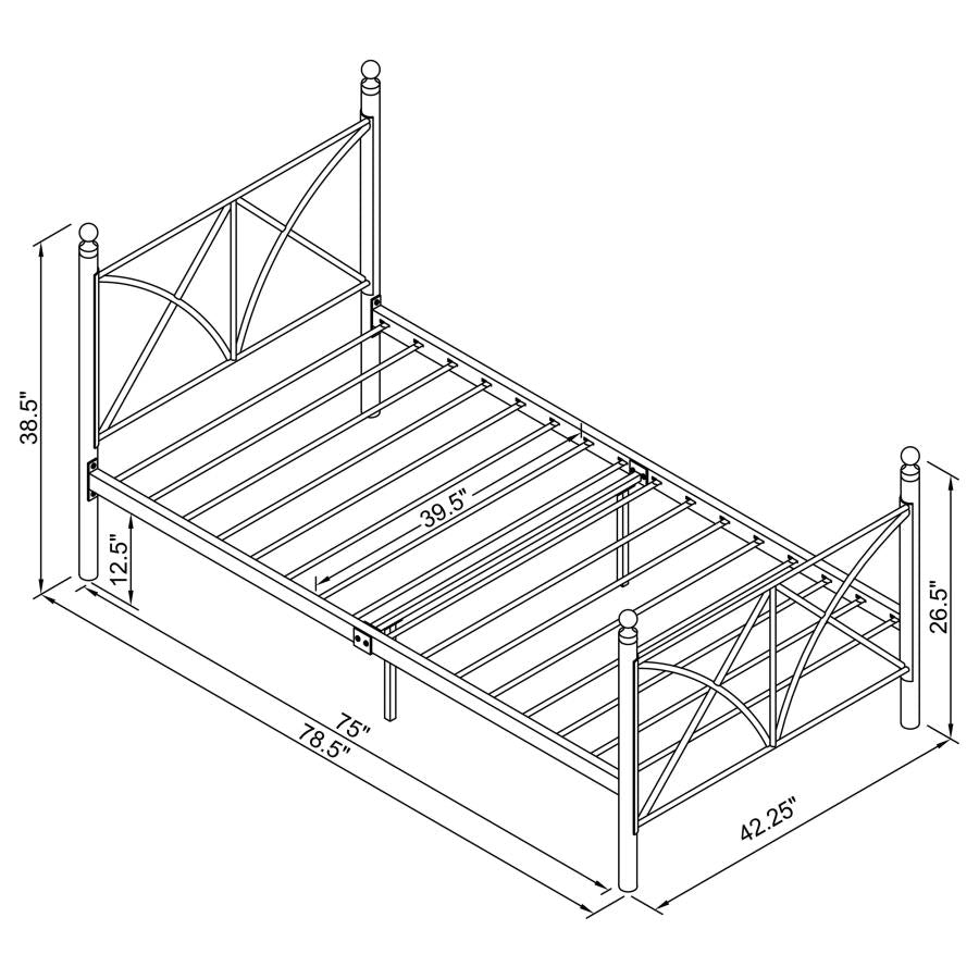 Hart White Twin Bed - furniture place usa