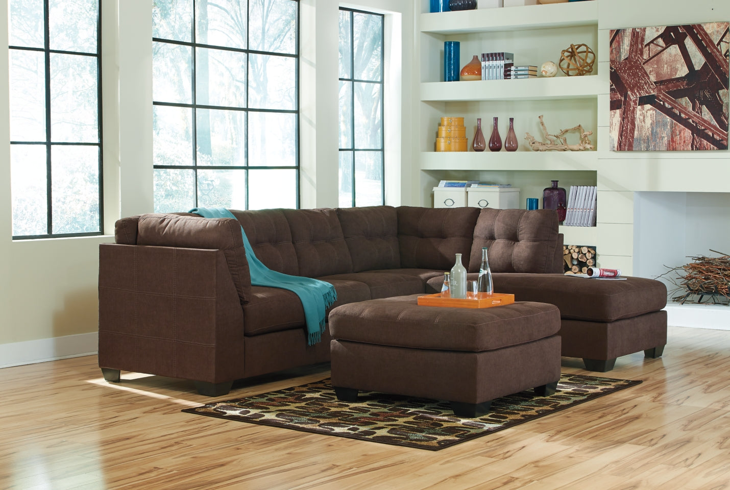 Maier 2-Piece Sectional with Ottoman - PKG010963 - furniture place usa