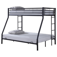 Hayward Black Twin / Full Bunk Bed - furniture place usa