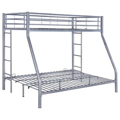 Hayward Silver Twin / Full Bunk Bed - furniture place usa