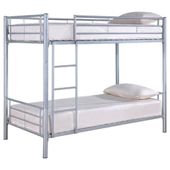 Hayward Silver Twin / Twin Bunk Bed - furniture place usa