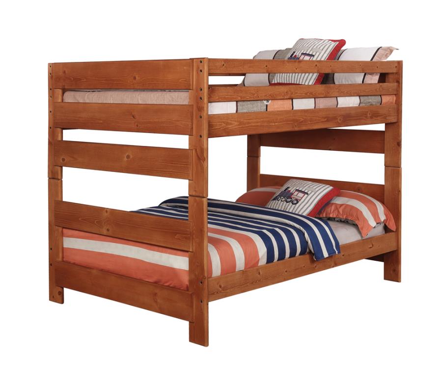 Wrangle Hill Brown Full / Full Bunk Bed - furniture place usa