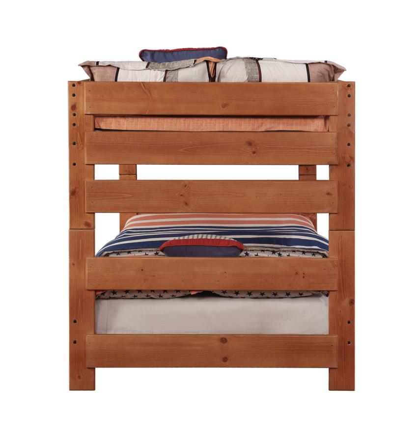 Wrangle Hill Brown Full / Full Bunk Bed - furniture place usa