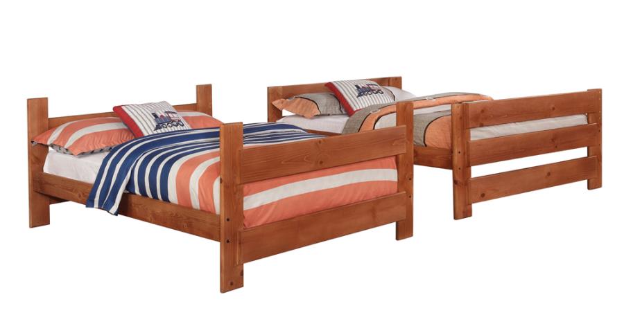 Wrangle Hill Brown Full / Full Bunk Bed - furniture place usa