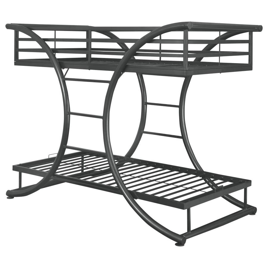 Stephan Grey Twin / Twin Bunk Bed - furniture place usa