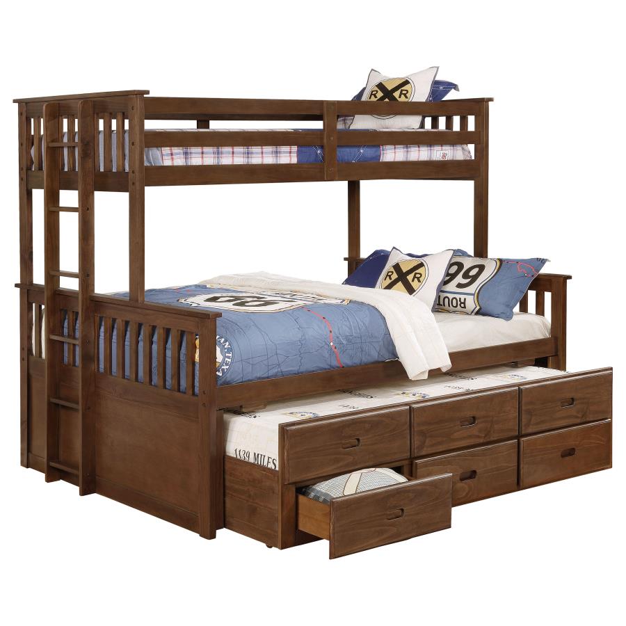 Atkin Brown Twin Xl / Queen Bunk Bed - furniture place usa