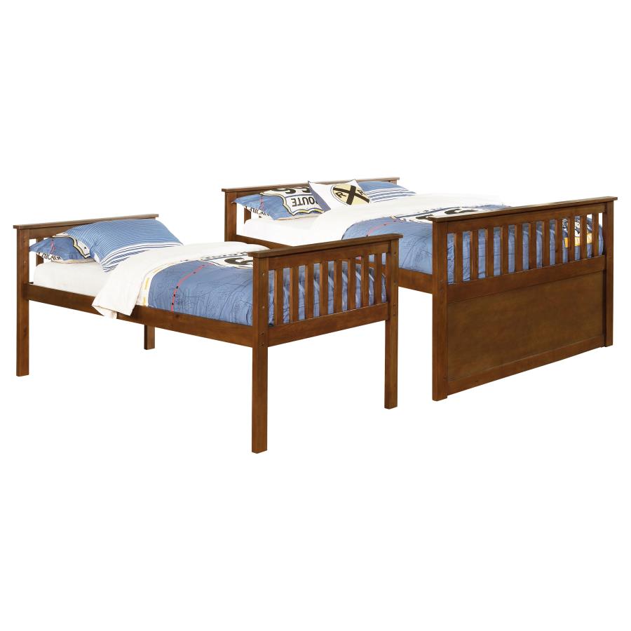 Atkin Brown Twin Xl / Queen Bunk Bed - furniture place usa