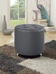 Bowman Grey Accent Stool - furniture place usa