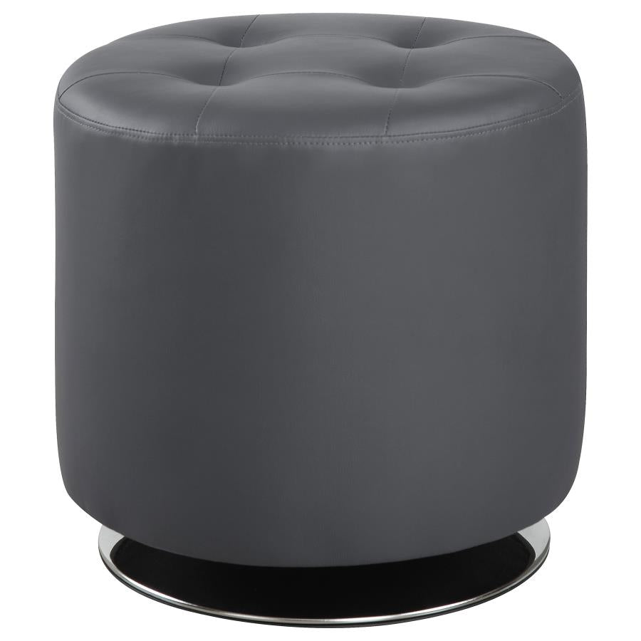 Bowman Grey Accent Stool - furniture place usa