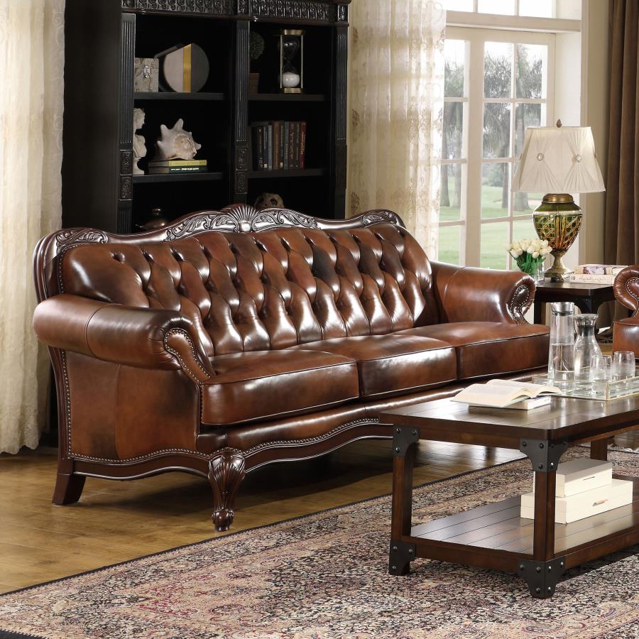 Victoria Brown Sofa - furniture place usa