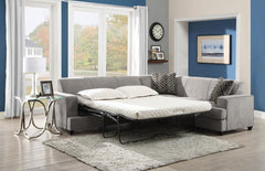 Tess Grey Sleeper Sectional - furniture place usa