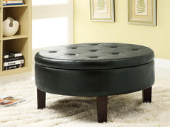 Reginald Brown Storage Ottoman - furniture place usa