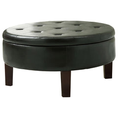 Reginald Brown Storage Ottoman - furniture place usa