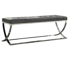 Walton Black Bench - furniture place usa