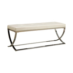 Walton White Bench - furniture place usa