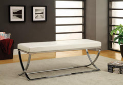 Walton White Bench - furniture place usa