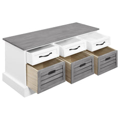 Alma Grey Storage Bench - furniture place usa