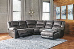 Nantahala 5-Piece Reclining Sectional with Chaise - furniture place usa