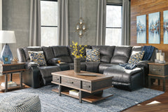Nantahala 6-Piece Reclining Sectional with Chaise - furniture place usa
