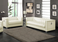 Chaviano Ivory 2 Pc Sofa Set