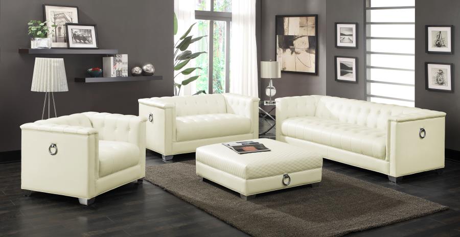 Chaviano Ivory 4 Pc Sofa Set