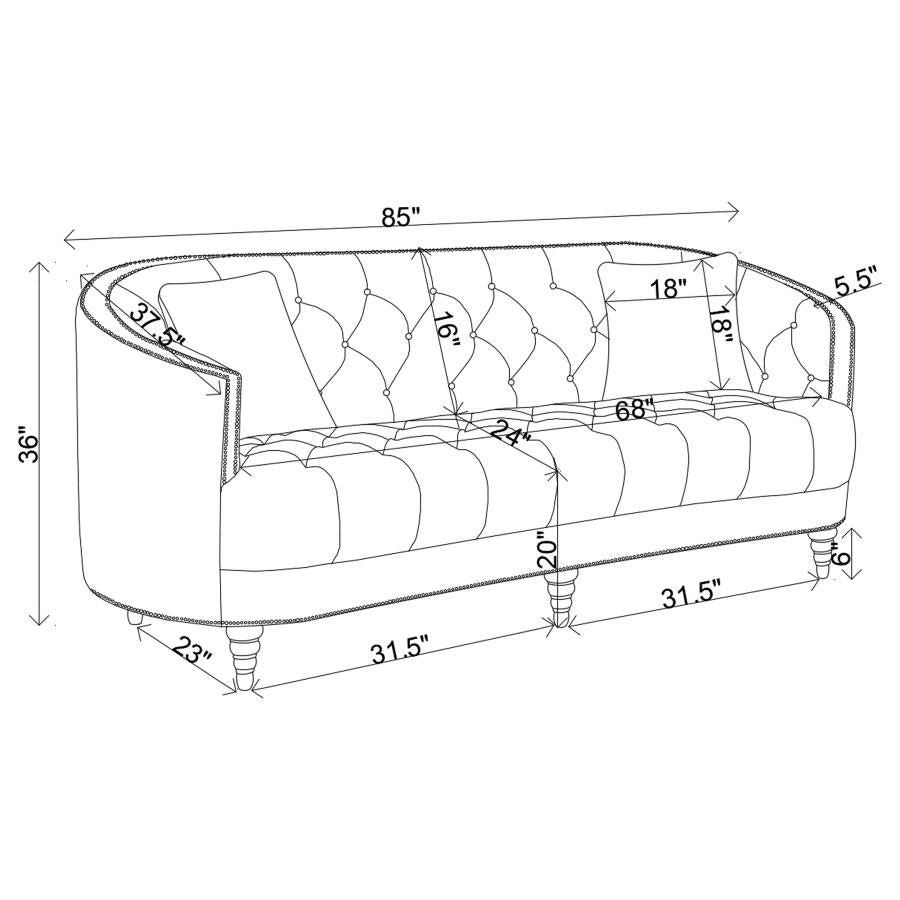 Avonlea Grey Sofa - furniture place usa