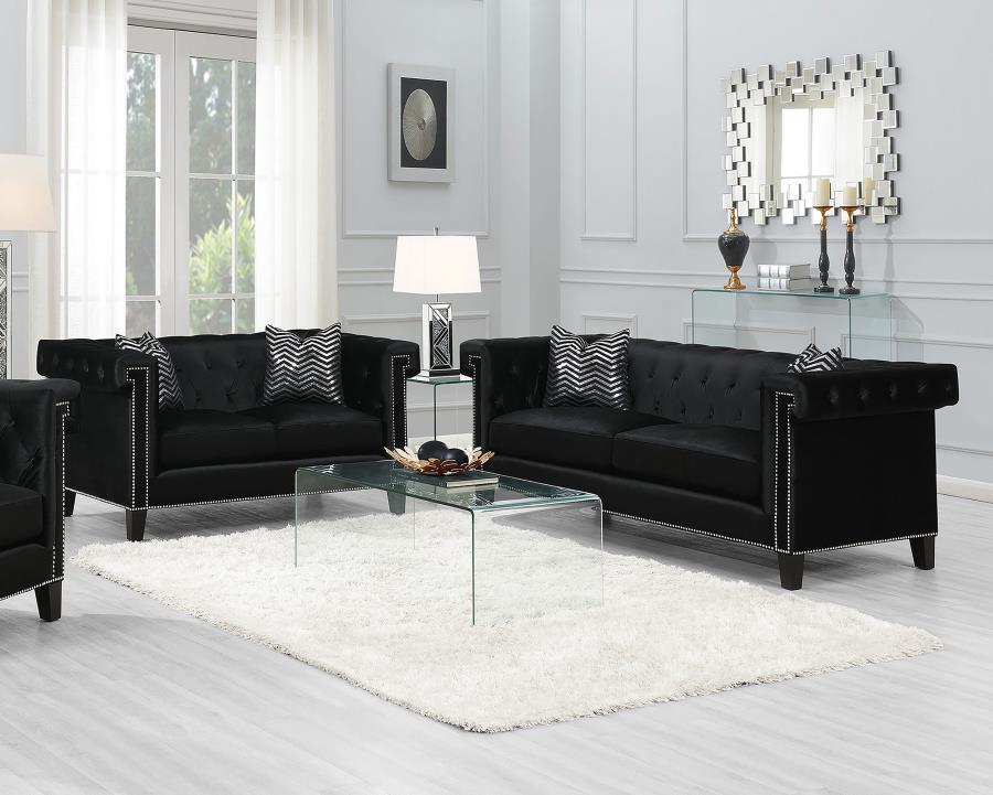 Reventlow Black 2 Pc Sofa Set - furniture place usa