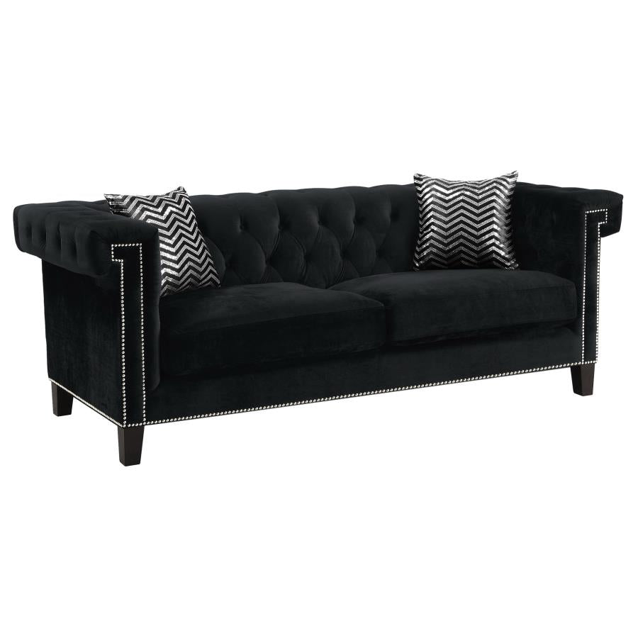 Reventlow Black 2 Pc Sofa Set - furniture place usa