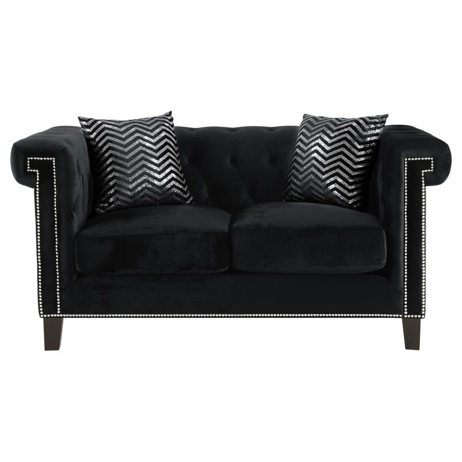 Reventlow Black 2 Pc Sofa Set - furniture place usa