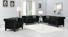 Reventlow Black 3 Pc Sofa Set - furniture place usa