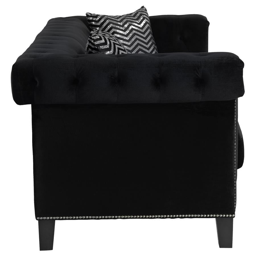 Reventlow Black 3 Pc Sofa Set - furniture place usa