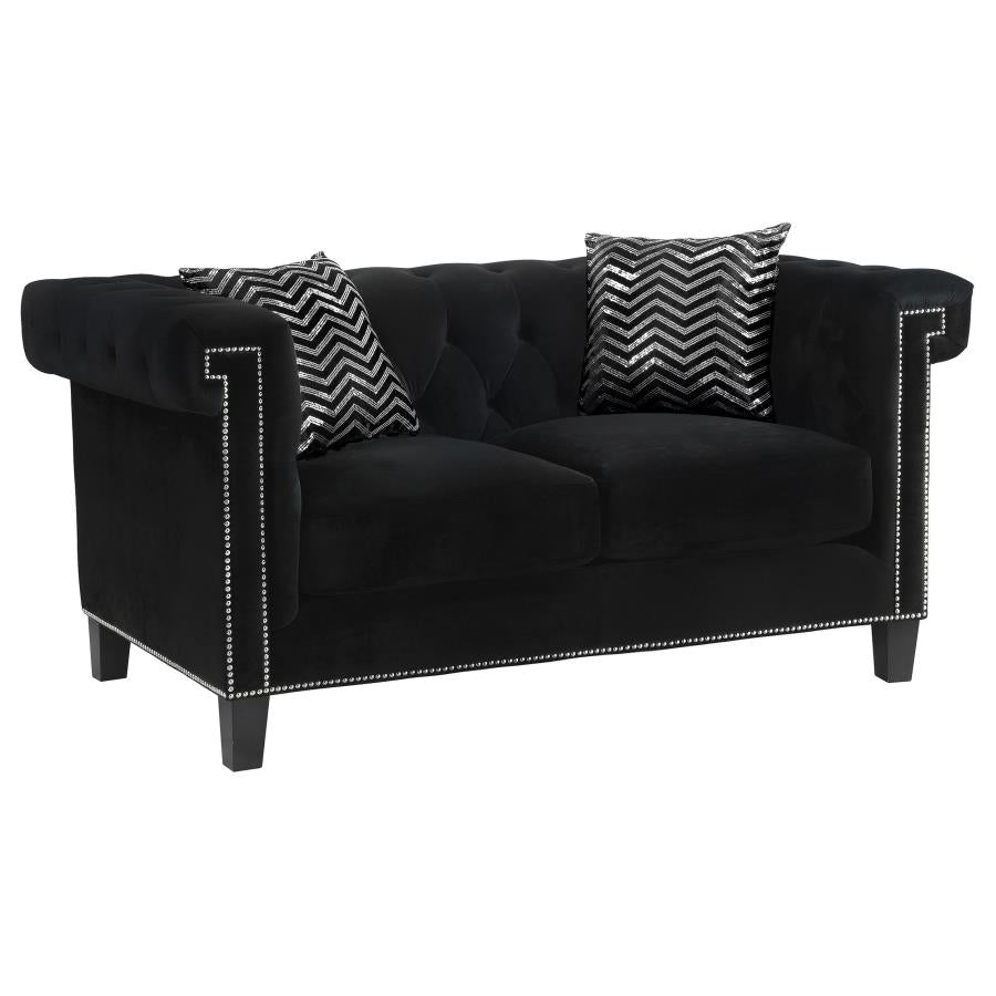 Reventlow Black 3 Pc Sofa Set - furniture place usa