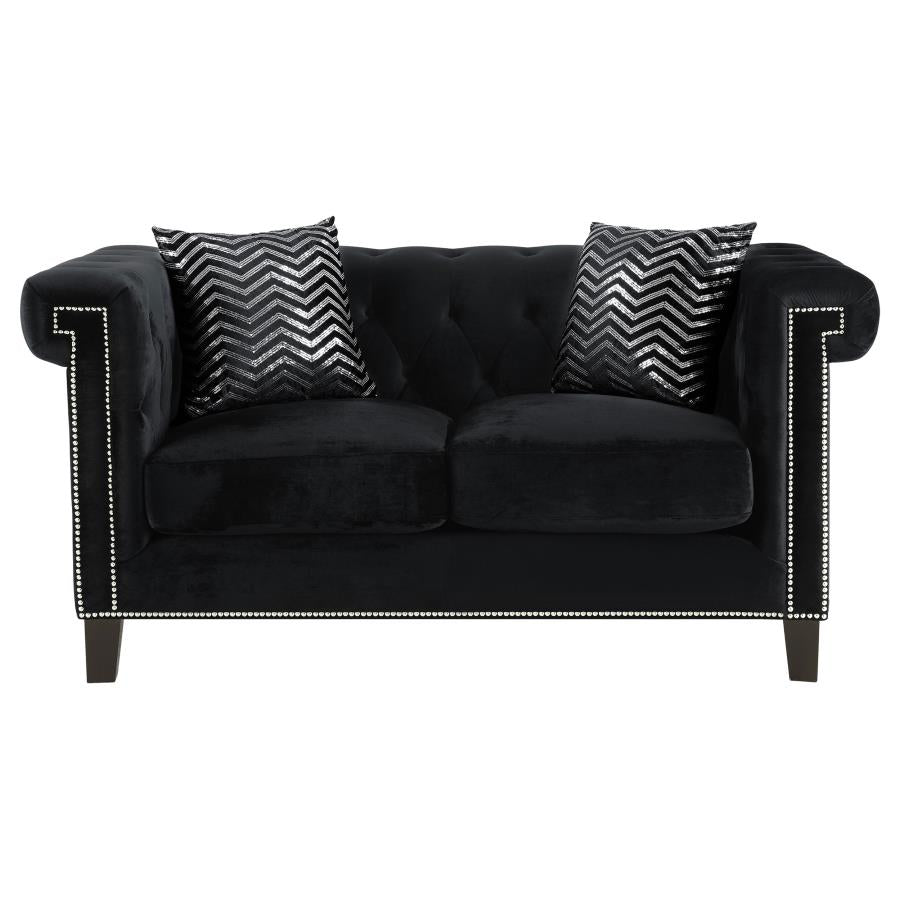 Reventlow Black 3 Pc Sofa Set - furniture place usa