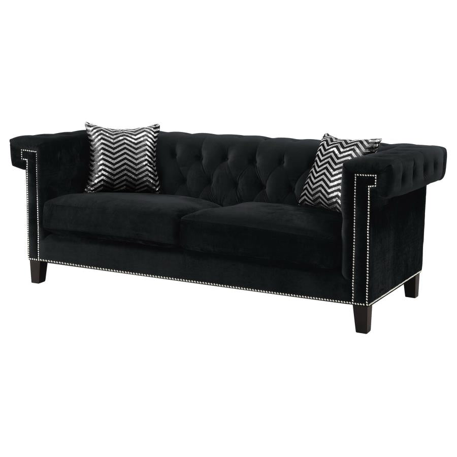 Reventlow Black Sofa - furniture place usa