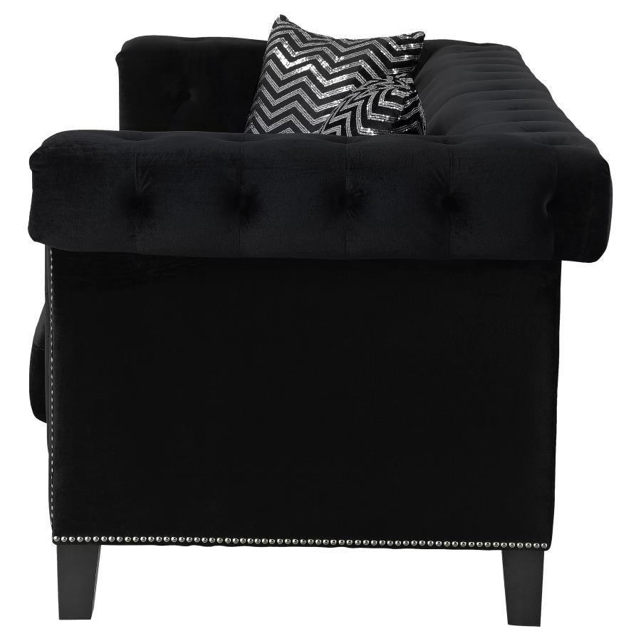 Reventlow Black Sofa - furniture place usa