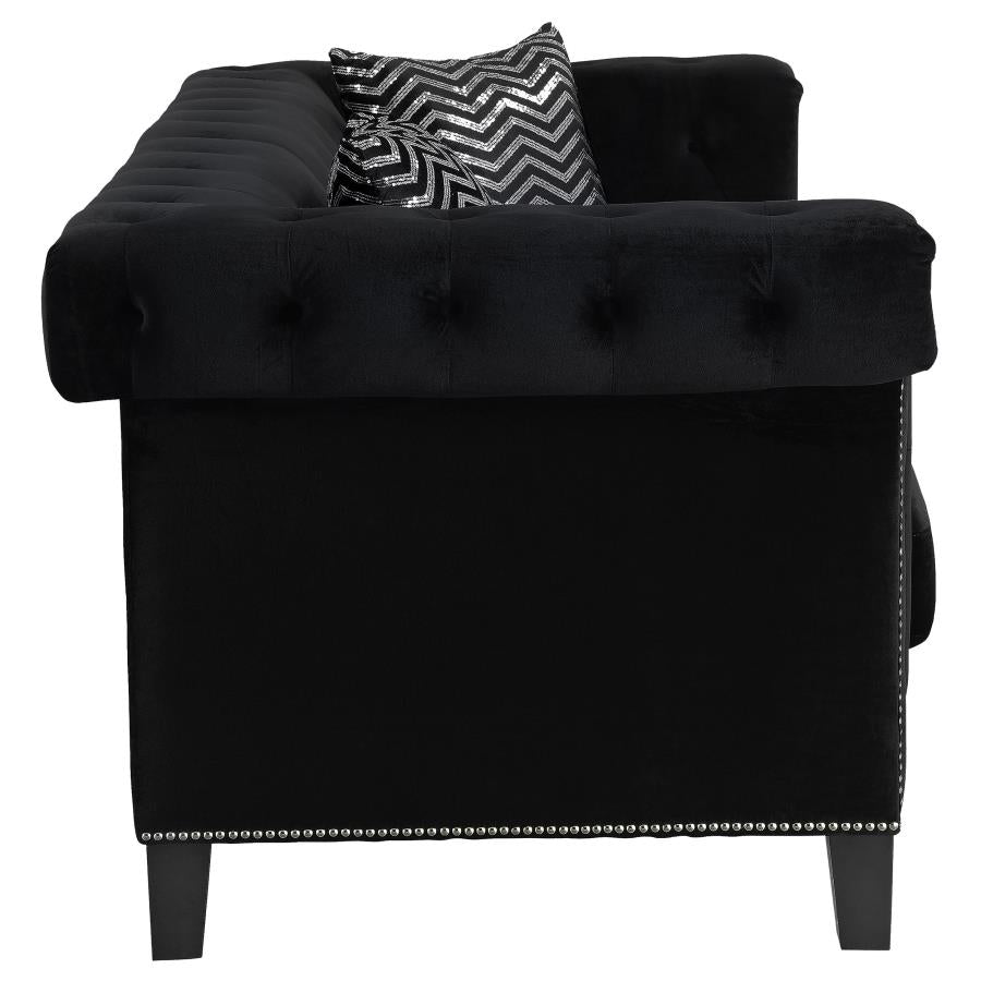 Reventlow Black Sofa - furniture place usa