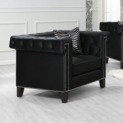 Reventlow Black Chair - furniture place usa