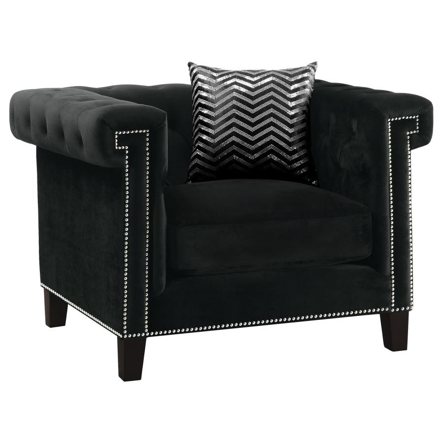 Reventlow Black Chair - furniture place usa