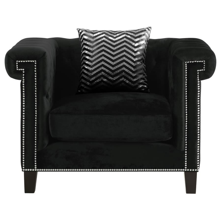 Reventlow Black Chair - furniture place usa