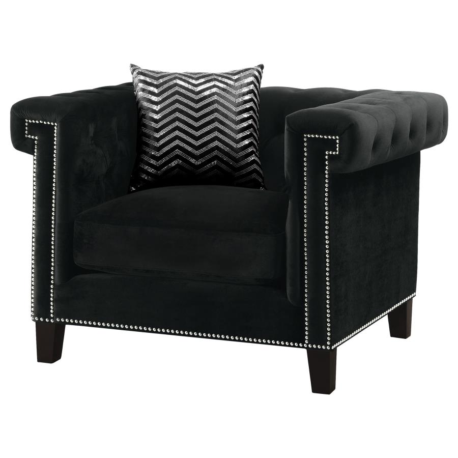 Reventlow Black Chair - furniture place usa