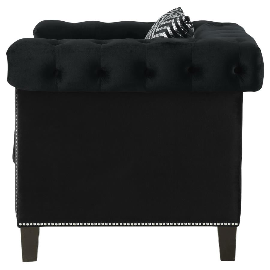 Reventlow Black Chair - furniture place usa